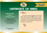 certificate hmdc